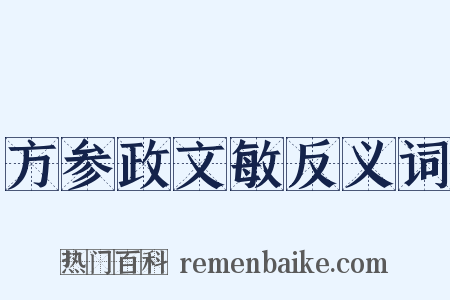 方参政文敏反义词是什么意思的图片